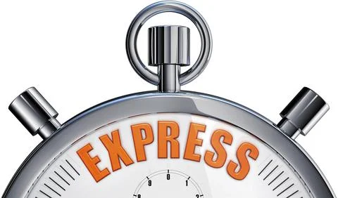 3D rendering of a stop watch with a stopwatch icon Stock Illustration