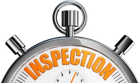 3D rendering of a stopwatch with a inspection icon Illustrazione stock
