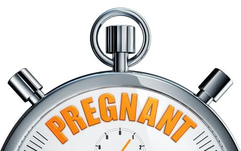 3d rendering of a stopwatch with a pregnant icon Stock Illustration