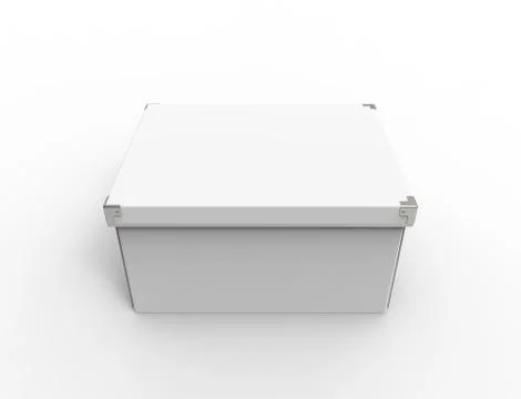 3d rendering of a storage box isolated in white background Illustrazione stock