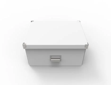 3d rendering of a storage box isolated in white background Stock Illustration