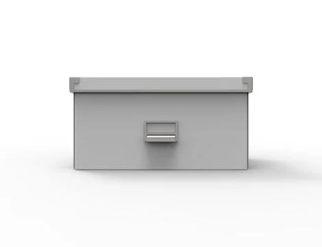 3d rendering of a storage box isolated in white background 스톡 일러스트