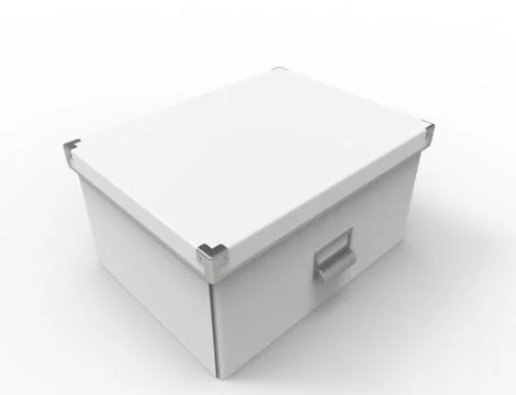3d rendering of a storage box isolated in white background 스톡 일러스트
