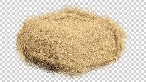 3d rendering straw arrangement on round cube shape Stock Photos