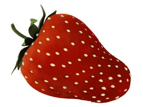 3d Rendering of a Strawberry Stock Illustration