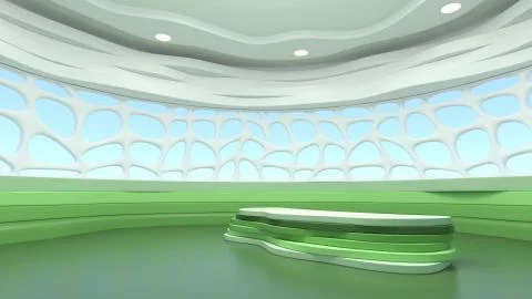 3D Rendering of Studio Background Stock Illustration
