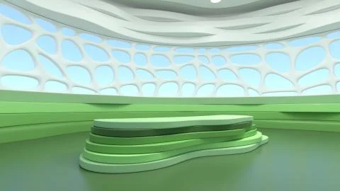 3D Rendering of Studio Background Stock Illustration