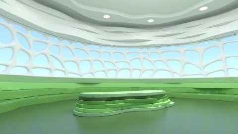 3D Rendering of Studio Background Stock Illustration