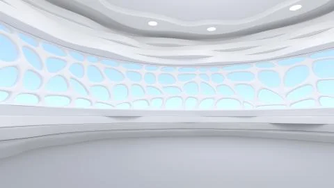 3D Rendering of Studio Background Stock Illustration