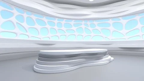 3D Rendering of Studio Background Stock Illustration