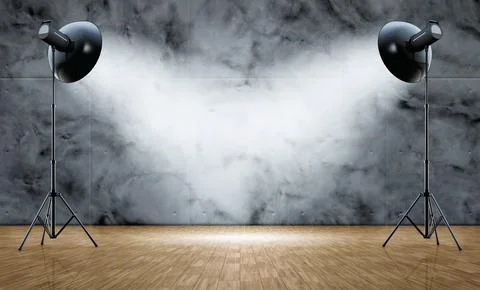 3D rendering of an studio background Stock Illustration
