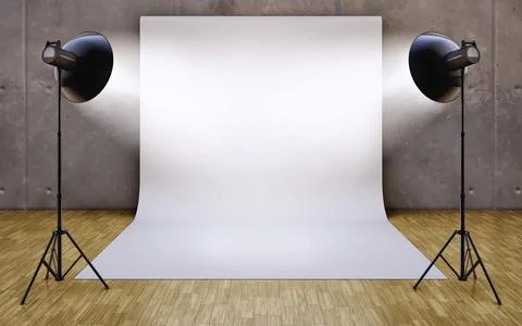 3D rendering of a studio background 스톡 일러스트
