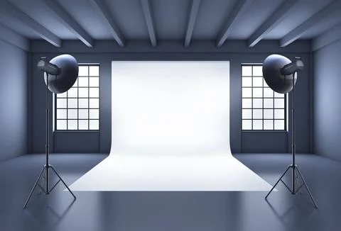 3D rendering of a studio background Illustrazione stock