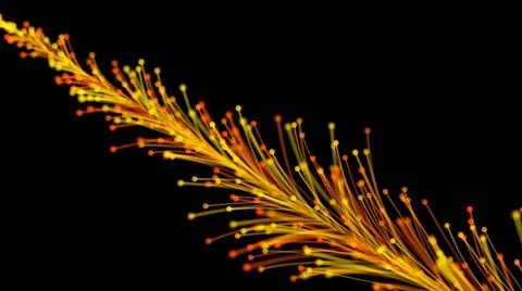 3D rendering of a stylish bright branch Stock Illustration