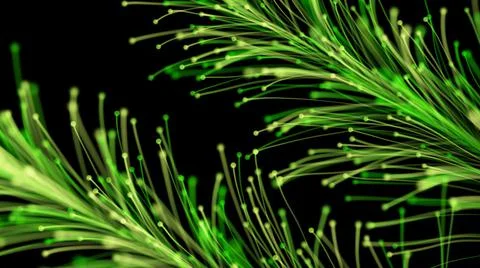 3D rendering of stylish bright branches Stock Illustration