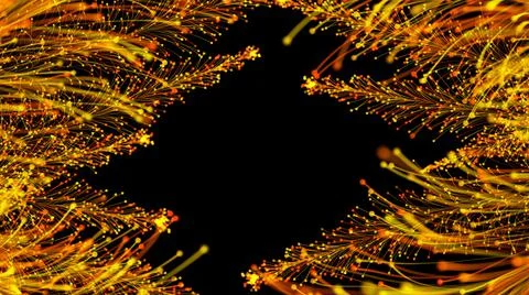 3D rendering of stylish bright branches 库存插图