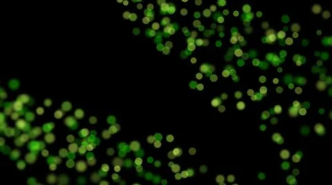 3D rendering of stylish bright multicolored particles in space, which are sca Stock Illustration