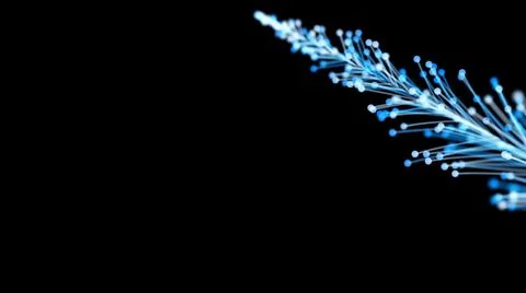 3D rendering of a stylish Christmas bright branch Illustrazione stock