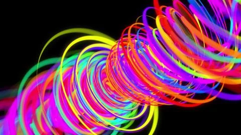 3d rendering stylish creative abstract background. colored lines swirling in Stock Illustration