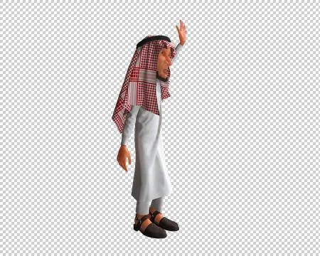 3d Rendering of a Stylized Middle Eastern Man. イラスト素材