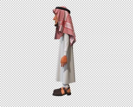3d Rendering of a Stylized Middle Eastern Man. Stockillustratie