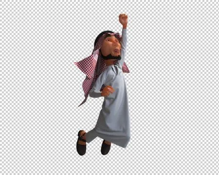 3d Rendering of a Stylized Middle Eastern Man. Stock Illustration