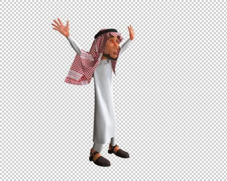 3d Rendering of a Stylized Middle Eastern Man. Illustrazione stock