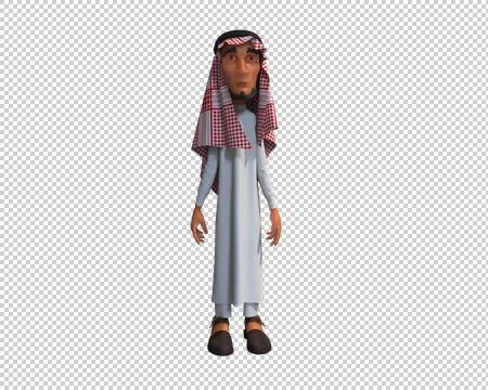 3d Rendering of a Stylized Middle Eastern Man. Illustrazione stock
