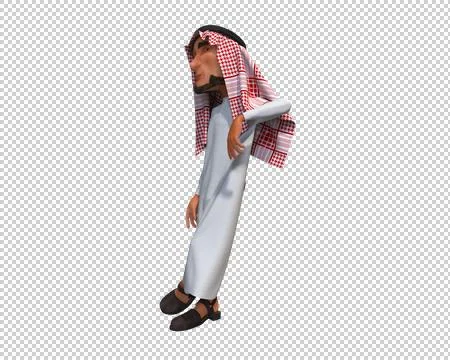 3d Rendering of a Stylized Middle Eastern Man. Illustrazione stock