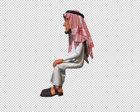 3d Rendering of a Stylized Middle Eastern Man. Stock Illustration