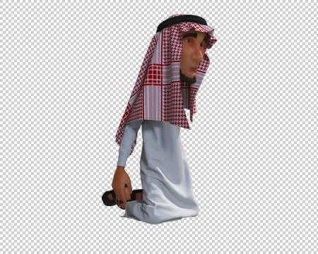 3d Rendering of a Stylized Middle Eastern Man. Stock Illustration