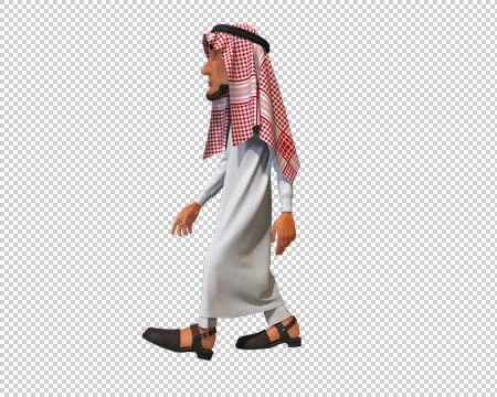 3d Rendering of a Stylized Middle Eastern Man. Stock Illustration