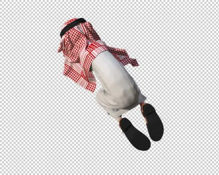 3d Rendering of a Stylized Middle Eastern Man. Stock Illustration