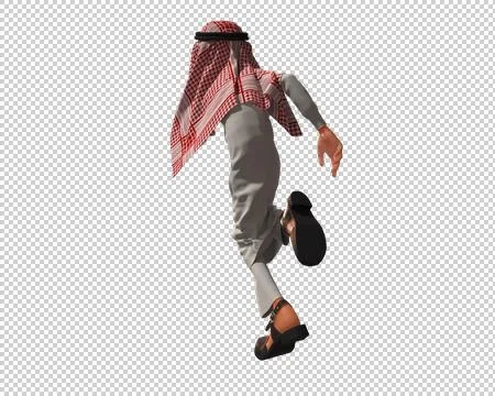 3d Rendering of a Stylized Middle Eastern Man. 스톡 일러스트