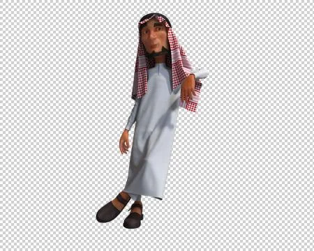 3d Rendering of a Stylized Middle Eastern Man. イラスト素材