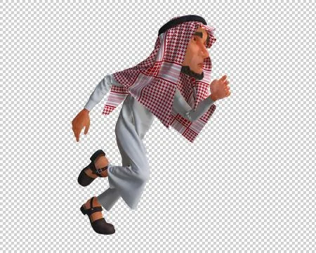 3d Rendering of a Stylized Middle Eastern Man. イラスト素材