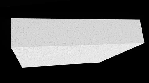3D rendering of a styrofoam sheet isolated on a black background Stock Illustration