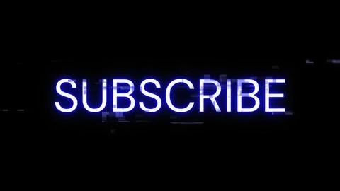 3D rendering subscribe text with screen effects of technological glitches Stock Illustration