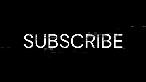 3D rendering subscribe text with screen effects of technological glitches Stock-Illustration