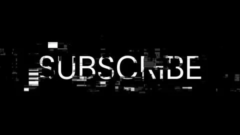 3D rendering subscribe text with screen effects of technological glitches イラスト素材