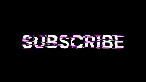 3D rendering subscribe text with screen effects of technological glitches 스톡 일러스트