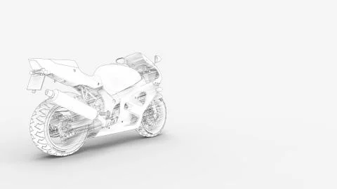3d rendering of a super sport motorcycle isolated in studio background Stock Illustration