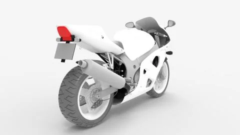 3d rendering of a super sport motorcycle isolated in studio background Stock Illustration