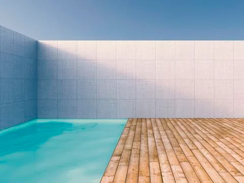 3D Rendering, Swimming pool Illustrazione stock