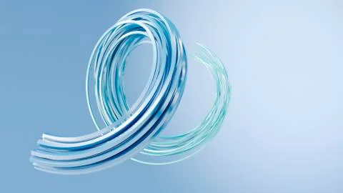 3D Rendering, swirl on blue background Ilustración de archivo
