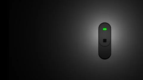 3d rendering of switch on icon with nice background Stock Illustration