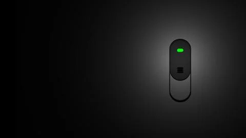 3d rendering of switch on icon with nice background Ilustración de archivo