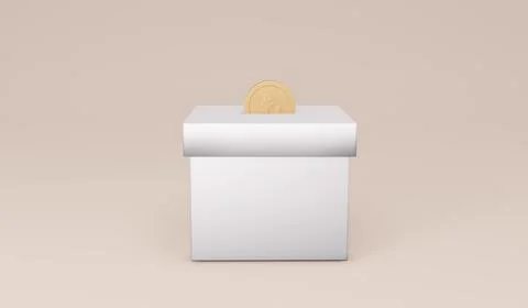 3D Rendering symbols Turkish lira coin and white box concept of money money.. Stock Illustration