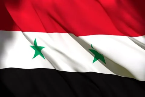 3d rendering of Syria flag Stock Illustration