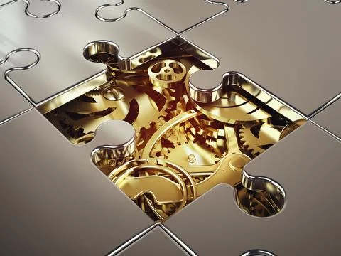 3D Rendering of systems cooperation Stock Illustration